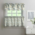 thumbnail image 2 of Wildflower Farmhouse Curtains 24 Inch Short - 3 Panel Rustic Bohemian Set with Vintage Floral Print, Rod Pocket Kitchen, 2 of 6