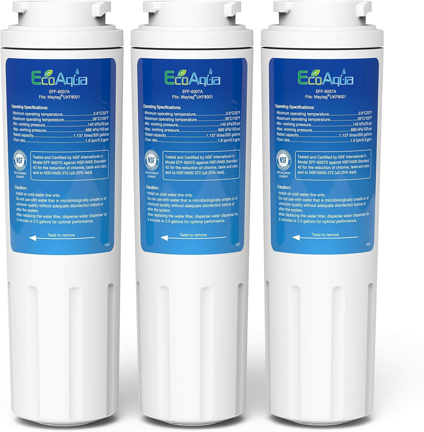 Waterdrop Refrigerator Water Filter Replacement – Compatible With Liebherr 7440000, 7440002 – Reduces Chlorine, Bad Taste, Easy Install 1 thumbnail image