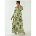 thumbnail image 5 of Printed Long Sleeve Viscose Maxi Dress, 5 of 6