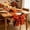 R, variant on OutmaxHome Vintage Halloween Spider Table Runner, 14.2x59.1 Inch Wavy Dege Spider Web Table Runner, Halloween Home Tabletop Farmhouse Decor