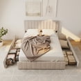 thumbnail image 4 of Aiho 3 Pieces Bedroom Furniture Set, Includes Queen Bed Frame with Drawers, Nightstands Set of 2 - White, 4 of 6