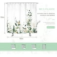 thumbnail image 4 of Sage Green Eucalyptus Botanical Shower Curtain Watercolor Leaves Plants Bathroom Curtains Set Mint Gold Floral Nature 72Wx72L Inches Bath Accessories Decor Fabric 12 Hooks, 4 of 6