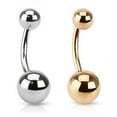 thumbnail image 2 of Ayyufe Surgical Stainless Steel Ball Barbell Belly Navel Ring Button Body Piercing, 2 of 7
