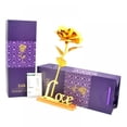 thumbnail image 3 of 24K Gold Plated Rose Flower Valentines Day Gift Birthday Romantic Golden Flower 1PCS, 3 of 12