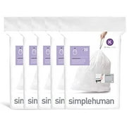 Angle View: Code K Custom Fit Drawstring Trash Bags, 35-45 Liter / 9-12 Gallon, White, 100 Count