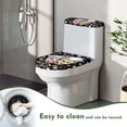 thumbnail image 5 of HELLHERO Stretch Toilet Lid Cover Fits All Toilet Shapes Elastic Bottom Dust-Proof Toilet Seat Protector Universal Indoor Home Stays in Place 17x21 Inches Bubble Tea, 5 of 8