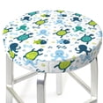 thumbnail image 3 of Lsque Cartoon Sea Creatures Round Bar chair cushion covers Velvet Fabric Premium Comfort Protects from Scratches and Stains for 14-17 Inch Chair- 14 inch, 3 of 7