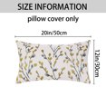thumbnail image 5 of Unique Bargains 4 Pcs Floral Throw Pillow Covers Yellow Flower/Flower-5 12" x 20", 5 of 6