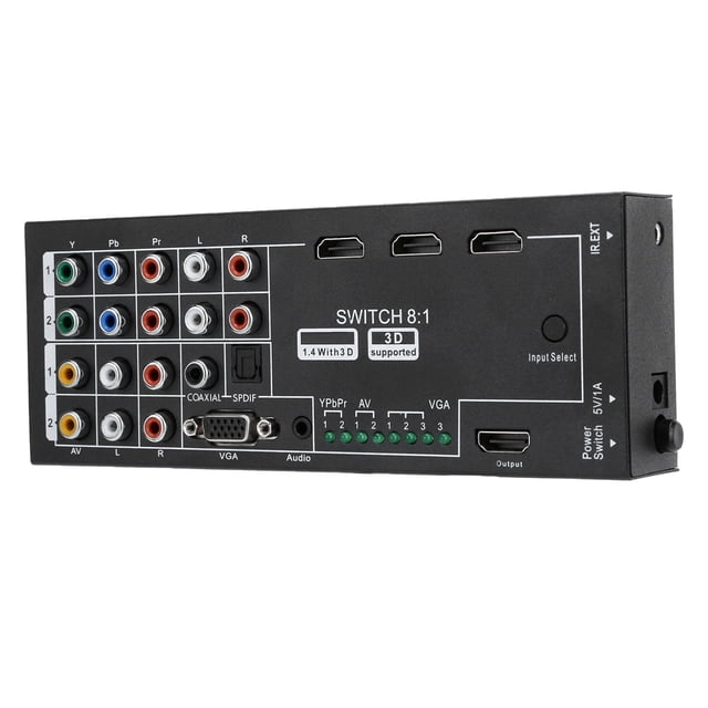 Extracteur Audio Interface Multimédia HD, Convertisseur Interface Multimédia HD Pratique Multifonction Portable pour Maison Prise US, Prise EU, Prise UK, Prise au