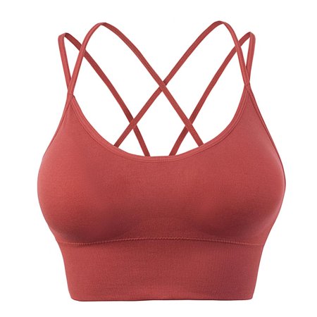 

GOODLY Sports Top V Collar Push up Brassiere Suitable for Sport And Gym Cross-Back