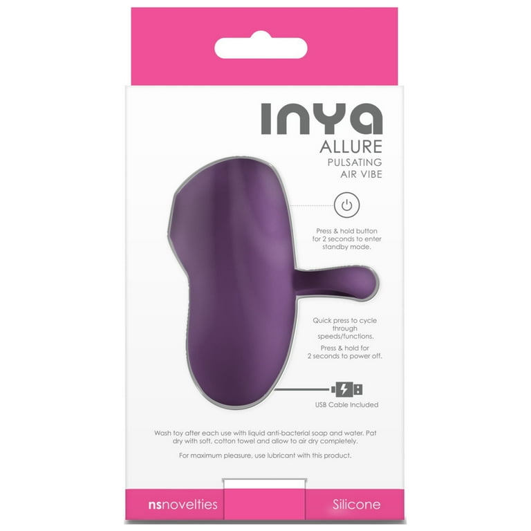 New Sensations Novelties Inya Allure Pulsating Air Vibe - Dark  Purple,Finger Vibrator - Walmart.com