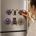 thumbnail image 6 of 6 Pcs DIY Halloween Pearl Diamond Art Painting Fridge Magnet,Pearl Art Magnetic Sticker Craft Kit for Adults & Beginners, Refrigerator Whiteboard Kitchen Home Decor & Spooky Gift,D, 6 of 8