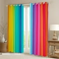 thumbnail image 2 of Feelyou Dreamy Rainbow Abstract Black Out Curtains, Dreamy Stripes Geometric Curtains Pack of 2 (42x63 Each), Teens Boys Girls Kids Bedroom Curtains, Curtains and Drapes Home Decor, 2 of 6