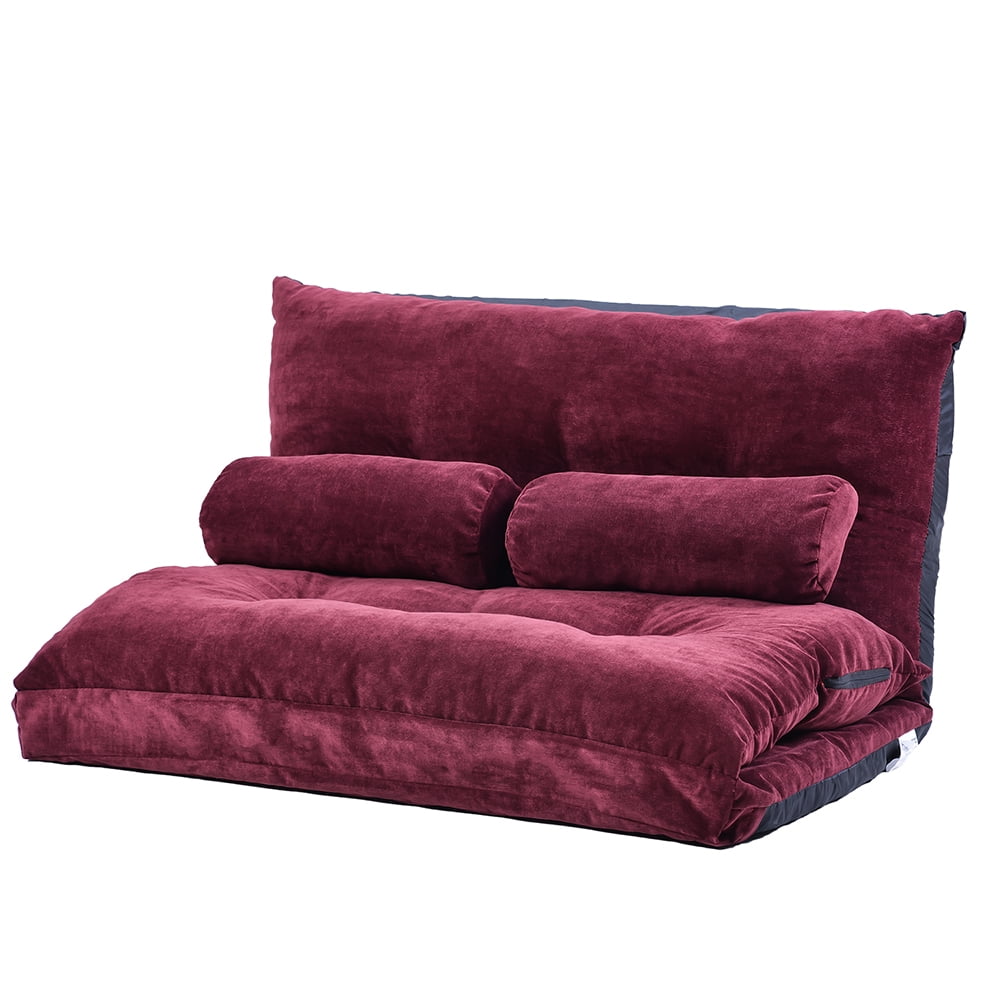 Kepooman Folding Adjustable Futon Sofa with 2 Pillows for Living Room Kepooman Folding Adjustable Futon Sofa with 2 Pillows for Living Room