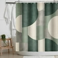 thumbnail image 3 of Green Shower Curtain Abstract Modern Geometry Circles Contemporary Style Bath Curtain Bathroom Accessories 70"W x 72"L (Pack of 1), 3 of 6