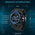 thumbnail image 5 of Men’s Digital Analog Watches Military Outdoor Multifunctional Sport Wristwatch with TPU Watch Strap Waterproof Wristwatch Gift for Man, 5 of 9