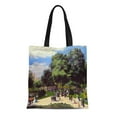 thumbnail image 1 of SIDONKU Canvas Tote Bag France Champs Elysees During Paris Fair of 1867 Pierre Reusable Handbag Shoulder Grocery Shopping Bags, 1 of 1