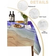 thumbnail image 2 of Purple Ombre Coastal Table Cloth, Summer Nautical Beach Ocean Seaside Waterproof Tablecloth for Rectangle Tables, Reusable Washable Fabric Table Cover for Restaurant Kitchen Dining Tables 54"x108", 2 of 6