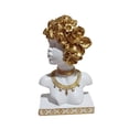thumbnail image 2 of Estatua de mujer africana, adorno estético, obra de arte, exquisita figura de busto de dama para Estilo C, 2 of 9