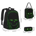thumbnail image 2 of Pofeuu Numbers Skull Print Backpack Travel Backpacks With Lunch Bag Pencil Bag Set 3 pcs Set Cartoon Backpack, 2 of 7