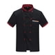 thumbnail image 1 of Uniforme de chef de manga corta de verano para hombre, camisa básica de chef para catering, panadería, hotel y restaurante, talla 2XL, 1 of 5
