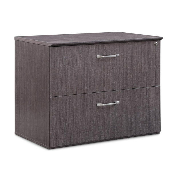 Forward Furniture Diamond 36 W Locking 2 Drawer Lateral File Cabinet Matches Desk Height Attractive Commercial Grade Wood Veneer Construction Appalachian Smoke Walmart Com Walmart Com