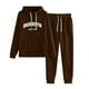 thumbnail image 1 of Gibobby Conjunto de sudadera para mujer Mujer Casual moda sudadera con capucha cintura elástica cordón manga larga pantalones traje(Café,M), 1 of 4