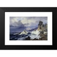 thumbnail image 2 of Andreas Achenbach 18x13 Black Modern Framed Museum Art Print Titled - Storm at Sea off the Norwegian Coast (1837), 2 of 5