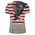 thumbnail image 5 of KeShDi Men 4th July Shirt Summer Trendy Casual Round Neck Print T-shirt Multicolor XL, 5 of 5