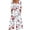 ☪032-White, variant on Women's Print Casual Short Sleeve V-Neck Back Zipper Side Pocket Jumpsuit Long Pants - One-Piece Romper with Functional Detail for Effortless Style and Convenience