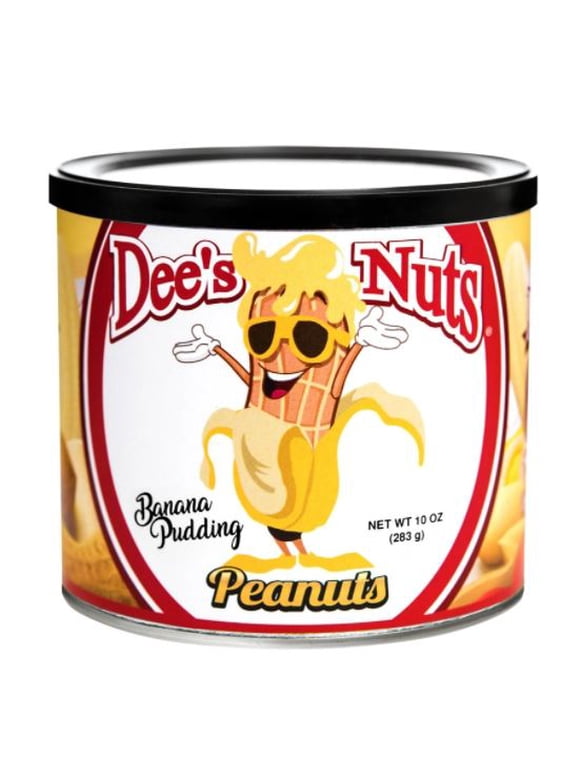 Dee's Nuts Peanuts, Banana Pudding Flavor, 10 oz. Canister