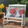 thumbnail image 3 of Red Navy Blue Dahlia Pillow Covers 20x20 Set of 2, Geometric Floral Outdoor Throw Pillow Covers Patriotic Pillowcase Modern Farmhouse Home Decorations Cushion Case for Living Room Bedroom, 3 of 5