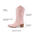 thumbnail image 2 of Botas DREAM PAIRS DWUMMB2502 Rosadas con Punta Cuadrada estilo Cowboy, 2 of 7