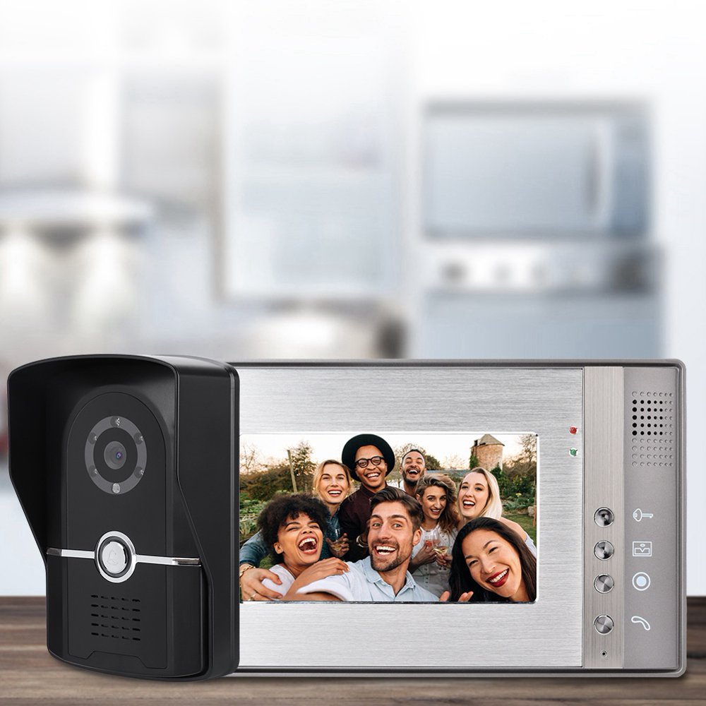 LYUMO 7 LCD Video Door Phone Doorbell Wired IR Camera Door