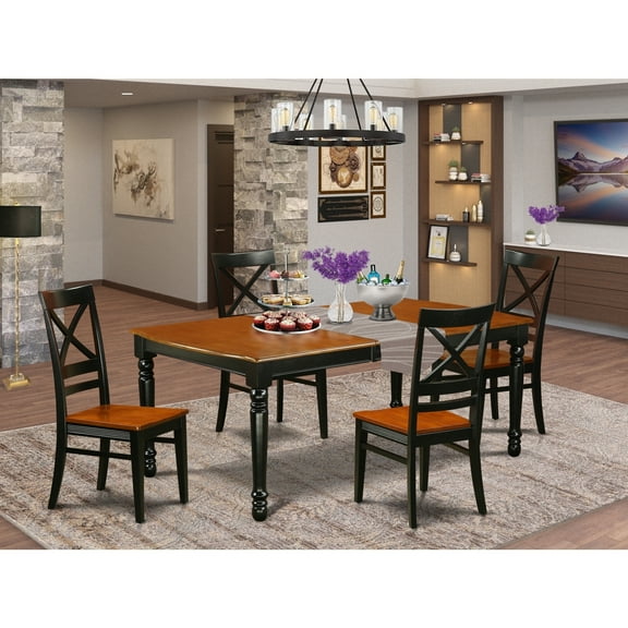 Kitchen Table Set 5 Piece Dining Set with Chairs - Modern Style Table & Chairs for Home
