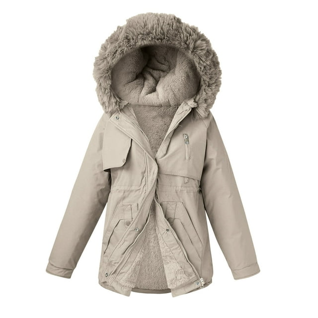 Short Work Jackets for Women Jackets for Woman Women Winter Coat Lapel Collar Long Sleeve Jacket Vintage Thicken Coat Jacket Warm Hooded Thick Padded Outerwear Big Impossibly Light Jacket