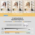 thumbnail image 4 of Makeup Vanity Desk Set with Mirror and Lights, Makeup Vanity with Charging Station & Stool, 2 Drawers Vanity Table with 3 Adjustable Lighting Modes, White Vanity Table for Bedroom, 4 of 7