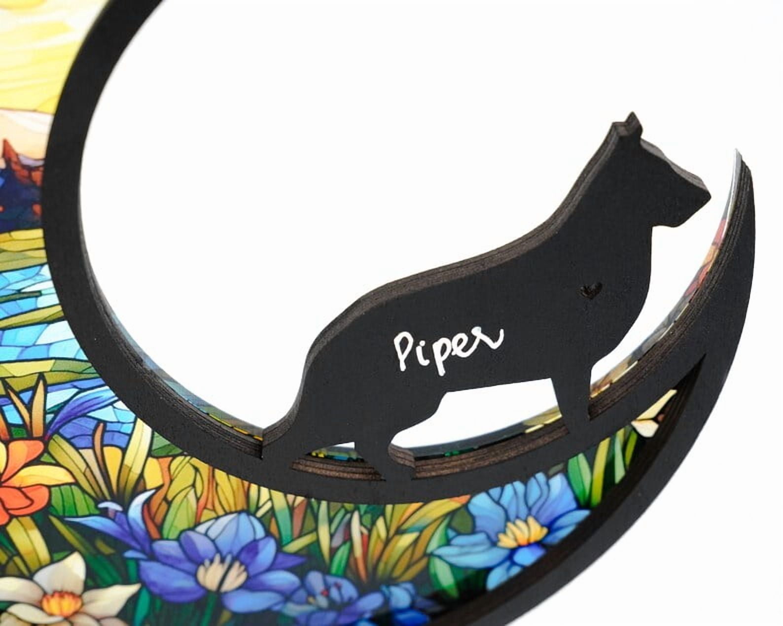 Shiba Inu Dog Memorial Suncatcher - Loss of Pet Sympathy Gift, Dog on Moon Light Catcher, Gift for Dog Lovers
