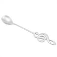thumbnail image 2 of ZPSHYD Coffee Spoons, Stainless Steel Creative Cute Teaspoons Dessert Spoon Musical Note Coffee Drinking Stirring Spoons(Sliver), 2 of 8