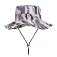 thumbnail image 2 of MESSUEN Bucket Hats for Men Hiking Hat Men Sun Hat Mesh Fishing Bucket Summer Drying Hat Fashion Boonie Hat Sun Baseball Caps Wide Brim Hats for Men Fishing Hats Gray One Size, 2 of 2