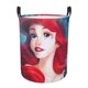 thumbnail image 1 of Cesta para ropa sucia Ariel redonda de una sola capa, duradera, de tela Oxford, impermeable, portátil, plegable, para baño, bolsa de almacenamiento de ropa con asa, tamaño mediano., 1 of 7