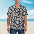 thumbnail image 4 of Fotbe Snake Hawaiian Shirt for Men Unisex Summer Beach Casual Short Sleeve Cotton Linen Button Down Shirts-X-Large, 4 of 9