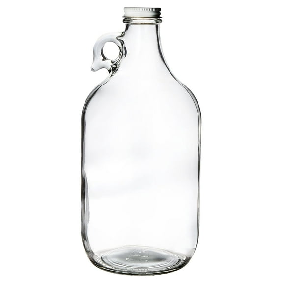 13-DXKS-HM6G Growler, Clear Glass Half-Gallon (64oz) with lid