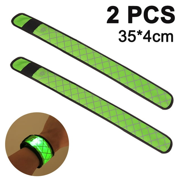 Brazalete de luz LED para deporte, banda reflectante para exteriores, banda de luz de seguridad para ciclismo, cochecito para correr
