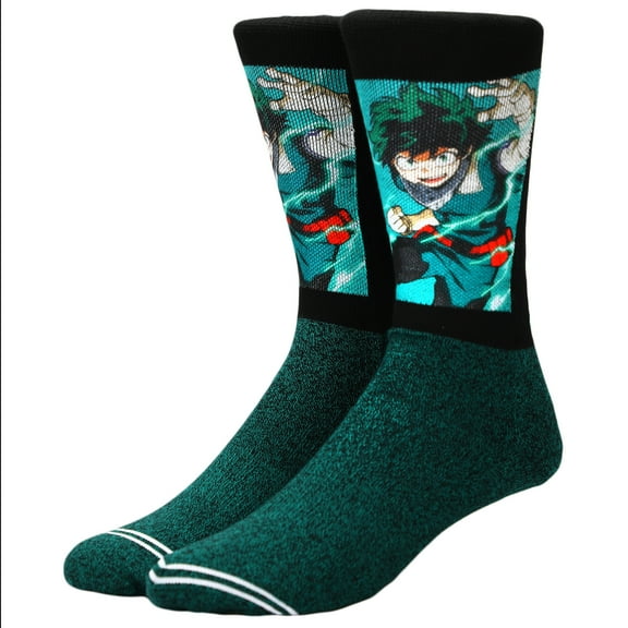 My Hero Academia Deku Casual sublimation Crew Socks for Men
