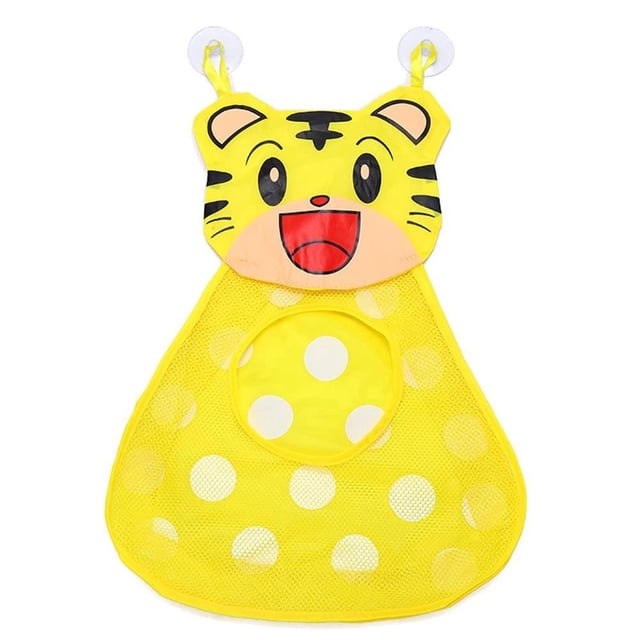 ZHAOCHENG Organizador de juguetes para el baño, bolsa de red para juguetes de bebé, decoración con patrón de animales de dibujos animados, bolsa de malla colgante, bolsa de red de drenaje de juguetes