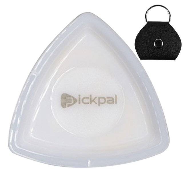 Púa brillante para guitarra táctil, púa portátil antideslizante para guitarra acústica (blanco)