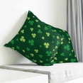 thumbnail image 3 of Happy St. Patrick's Day Pillow Covers 20x20 Inch Decorative Throw Pillow Cover, Spring Shamrocks Grass Watercolor Sofa Pillowcases Accent Cushion Case Home Decor Bedroom Living Room, 3 of 6