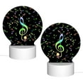 thumbnail image 2 of Pofeuu Music Notes Print LED Christmas Night Light Lamp Base Gift DIY 3D Clear Acrylic Blank Engrave Sheets for Room Cafe Bar Birthday Party Decoration, 2 of 9