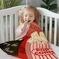 thumbnail image 2 of Movie Theme Blanket Gifts 40x50 for Kids/Child,Mid Century Red Cinema Popcorn Fleece Blanket,Movie Night Filmstrip Printed Fuzzy Blanket,Cinema Ticket Film Flannel Bed Blanket, 2 of 6